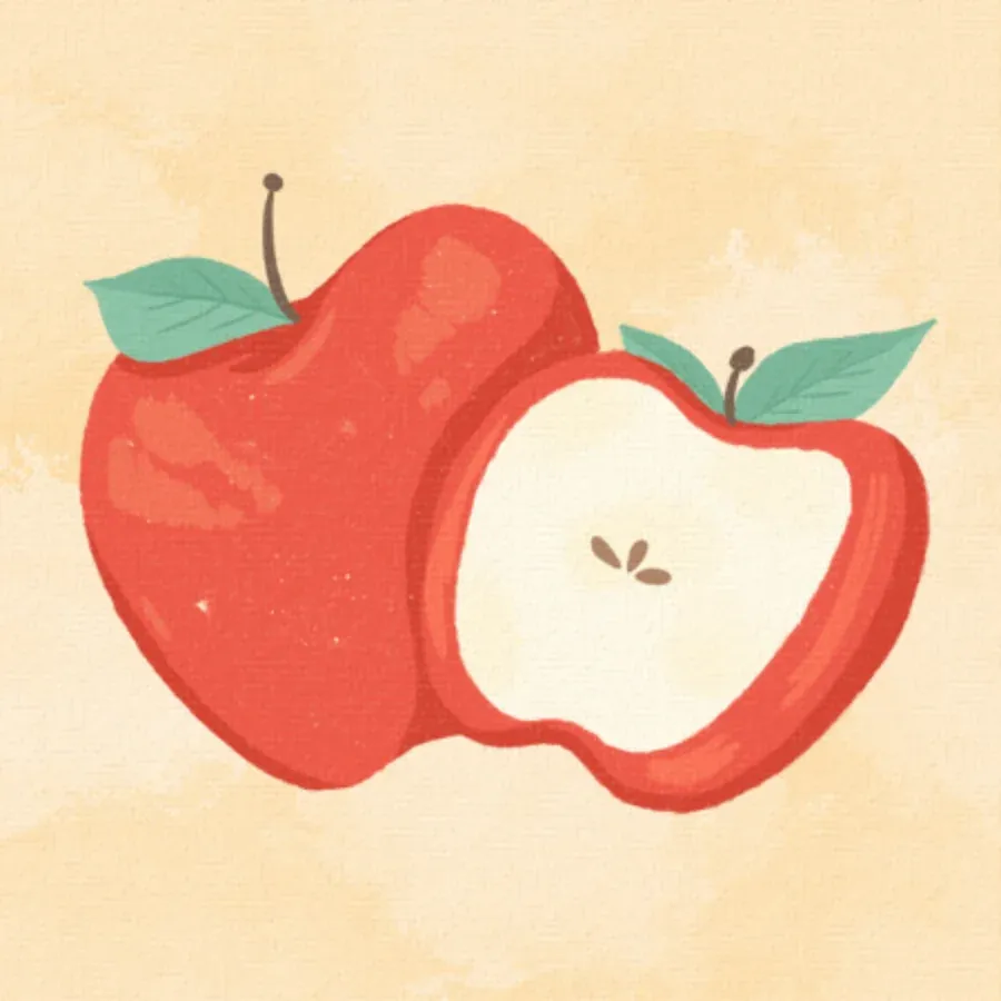 Rosh Hashanah Apple card inside left