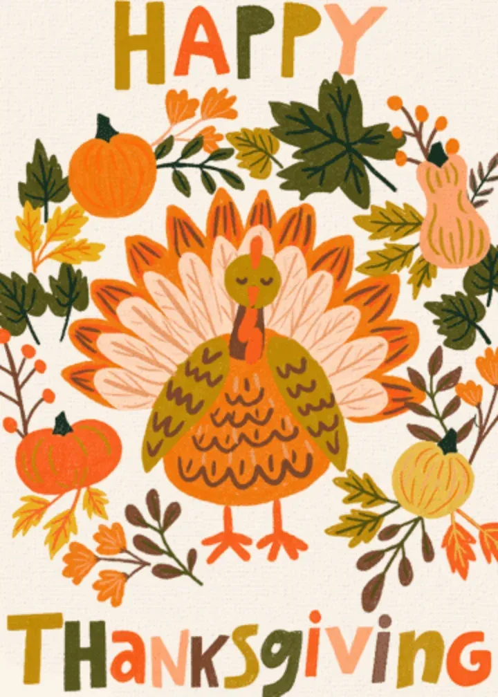 Turkey Day card front