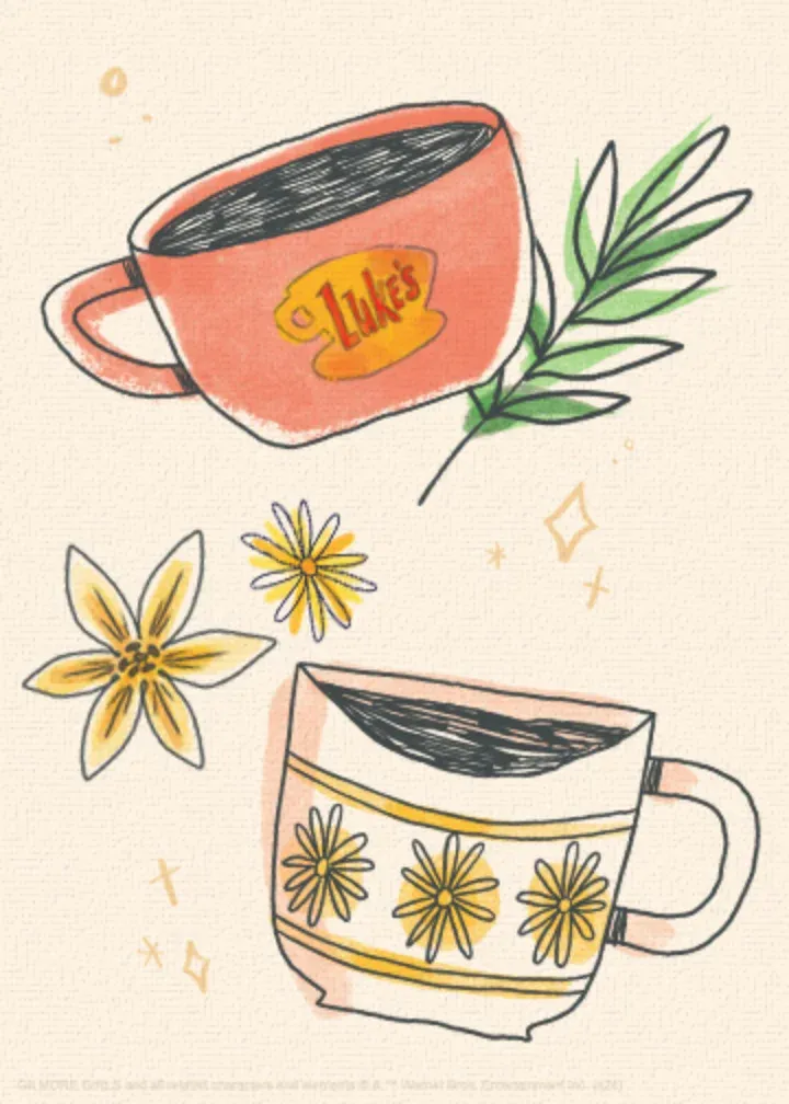 Gilmore Girls | Coffee Cup card inside left