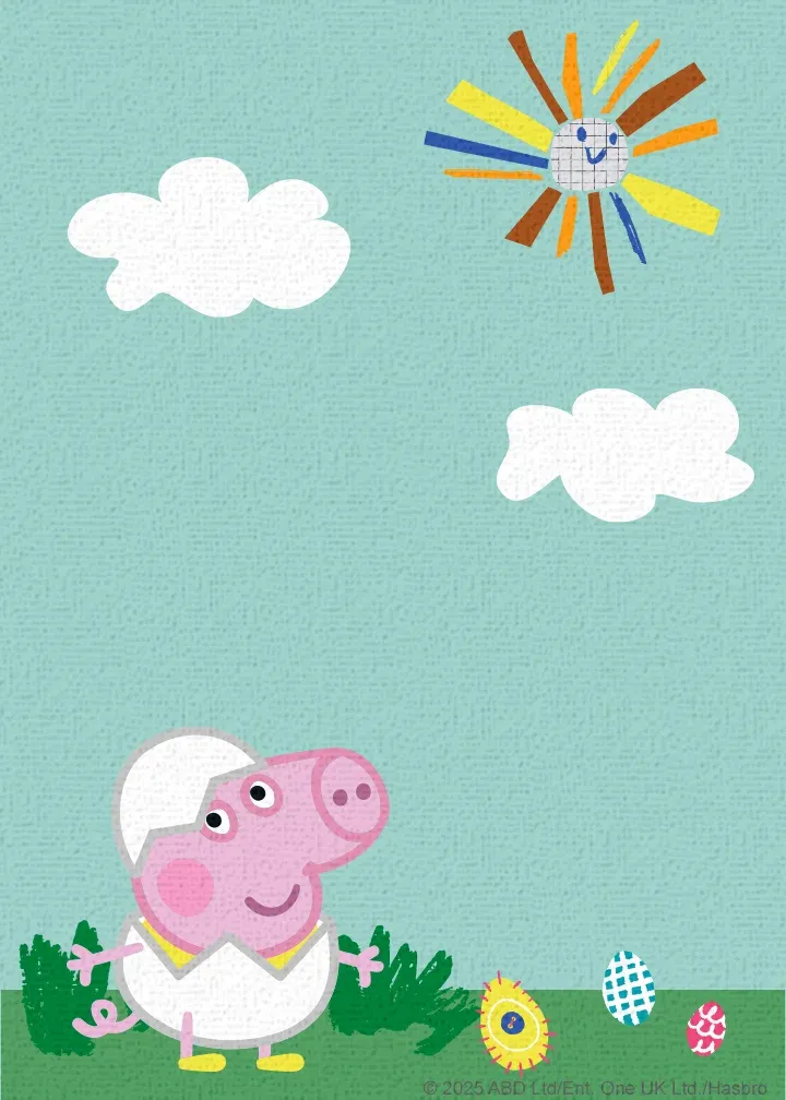 Peppa Pig | Easter card inside left