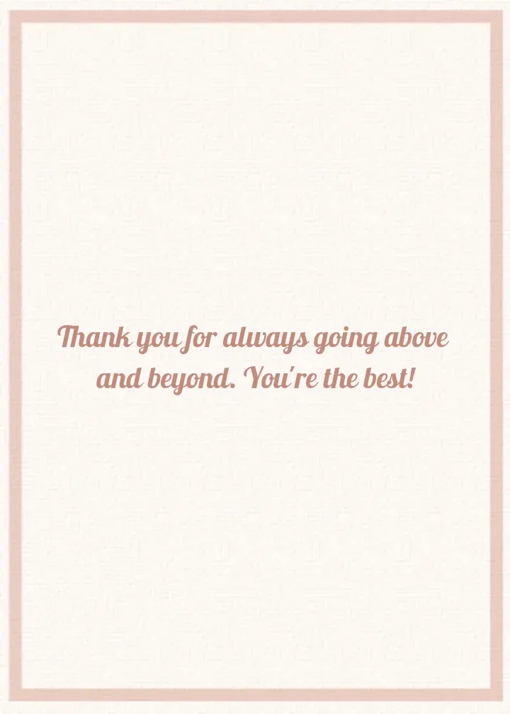 Bohemian Floral Thanks card inside right