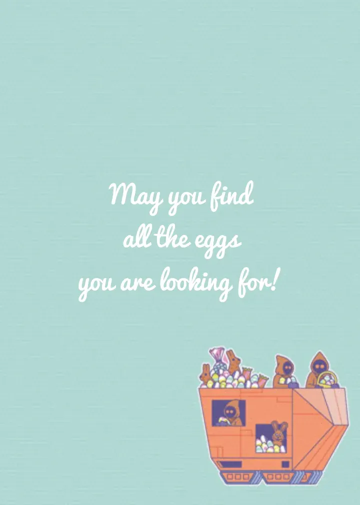 Star Wars | Easter card inside right