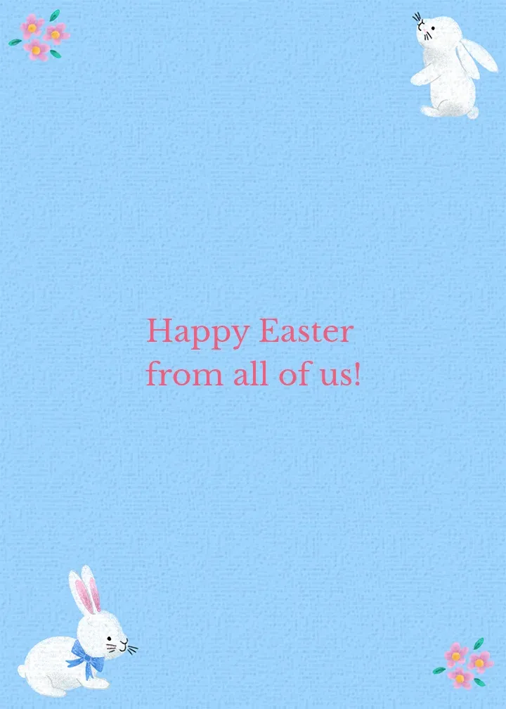 Vintage Easter Pattern card inside right