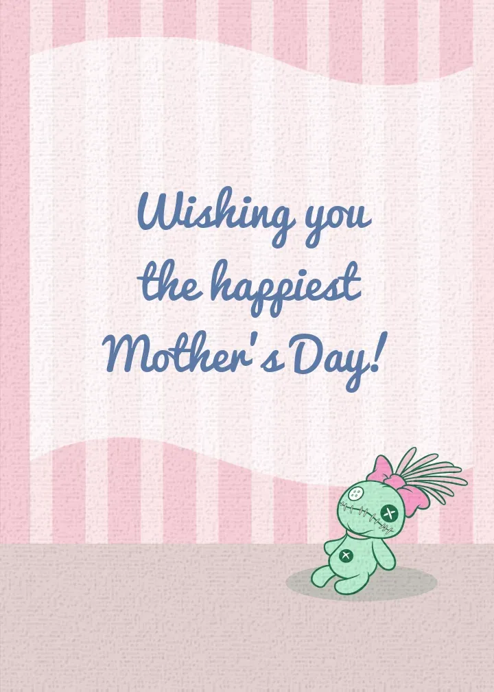 Stitch Mother's Day card inside right