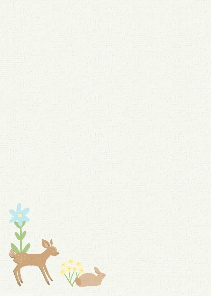 Woodland Faire Part Naissance card inside left