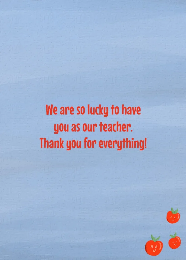 Thank You Apples card inside right