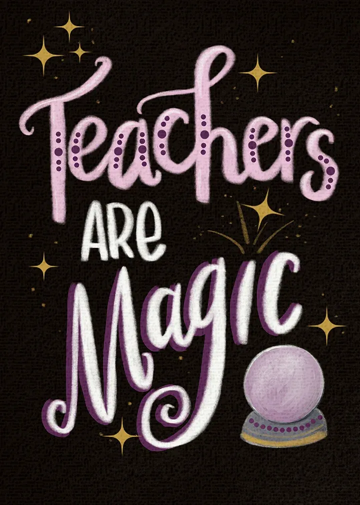 Teachers Are Magic card front