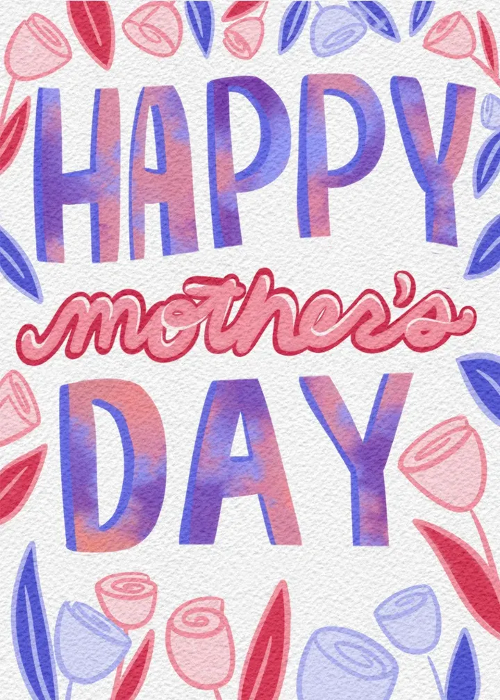 Mom Lettering card front