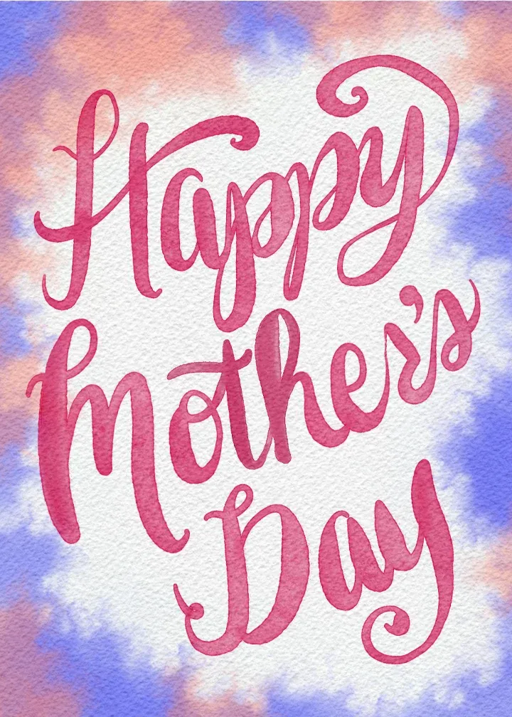 Watercolor Mom card front