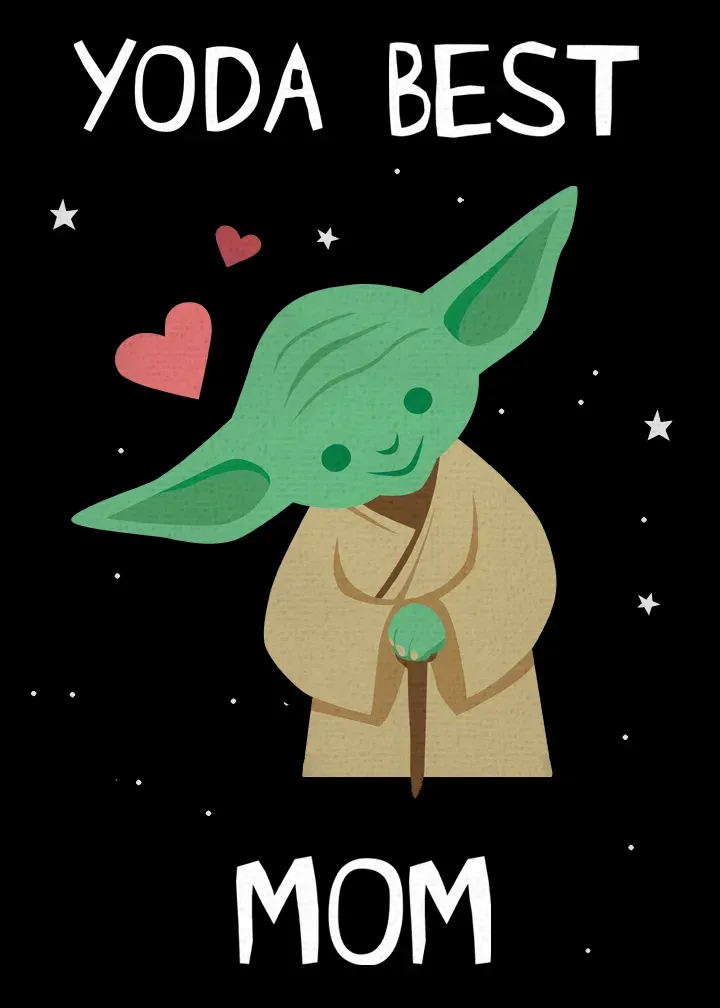 Yoda Best Mom card front
