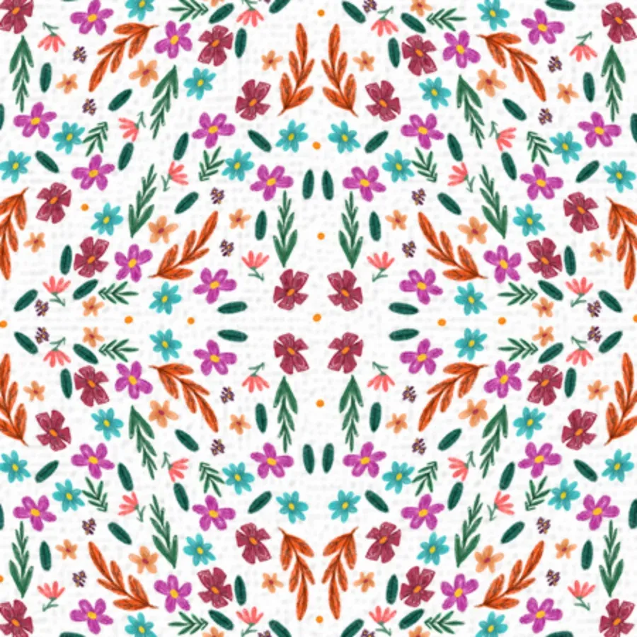 Mom Flower Letters card inside left