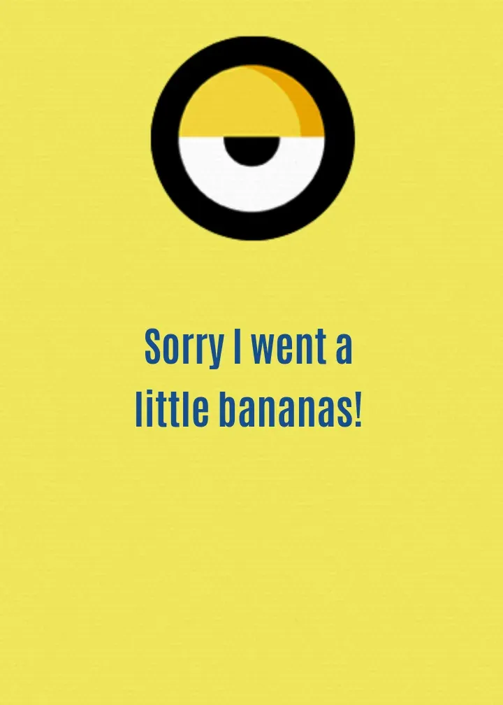 Minions | I'm Sorry card inside right