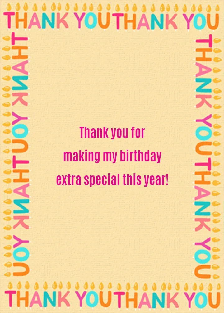 Cake Thanks Banner card inside right