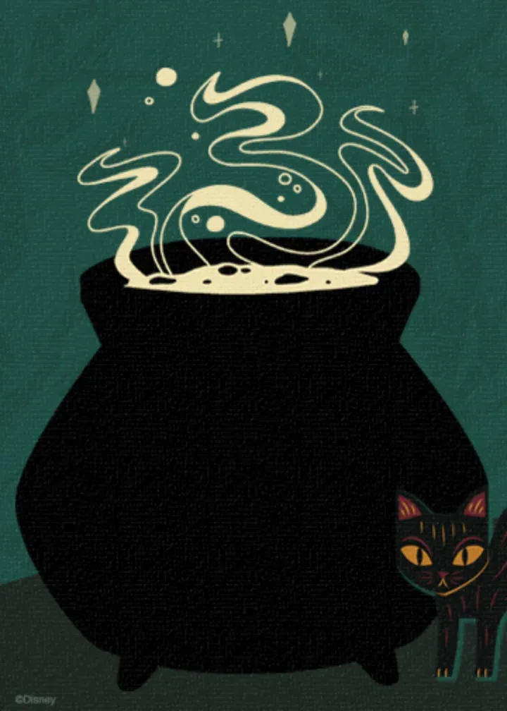 Hocus Pocus Halloween card inside left