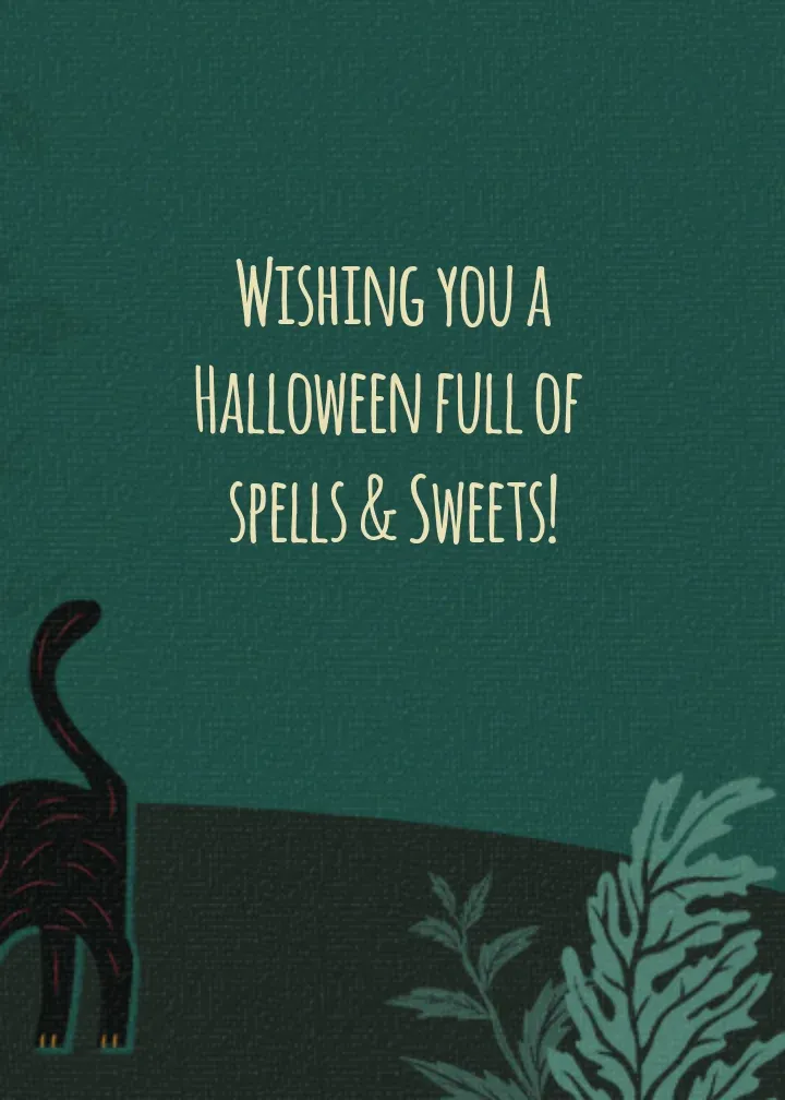 Hocus Pocus Halloween card inside right