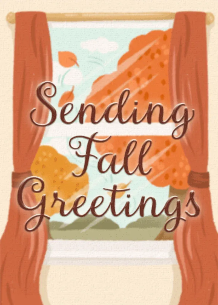 Fall Window card front