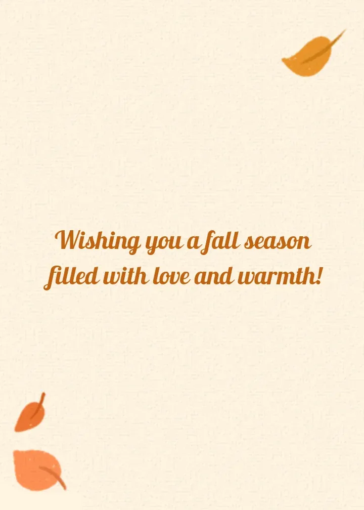 Fall Window card inside right