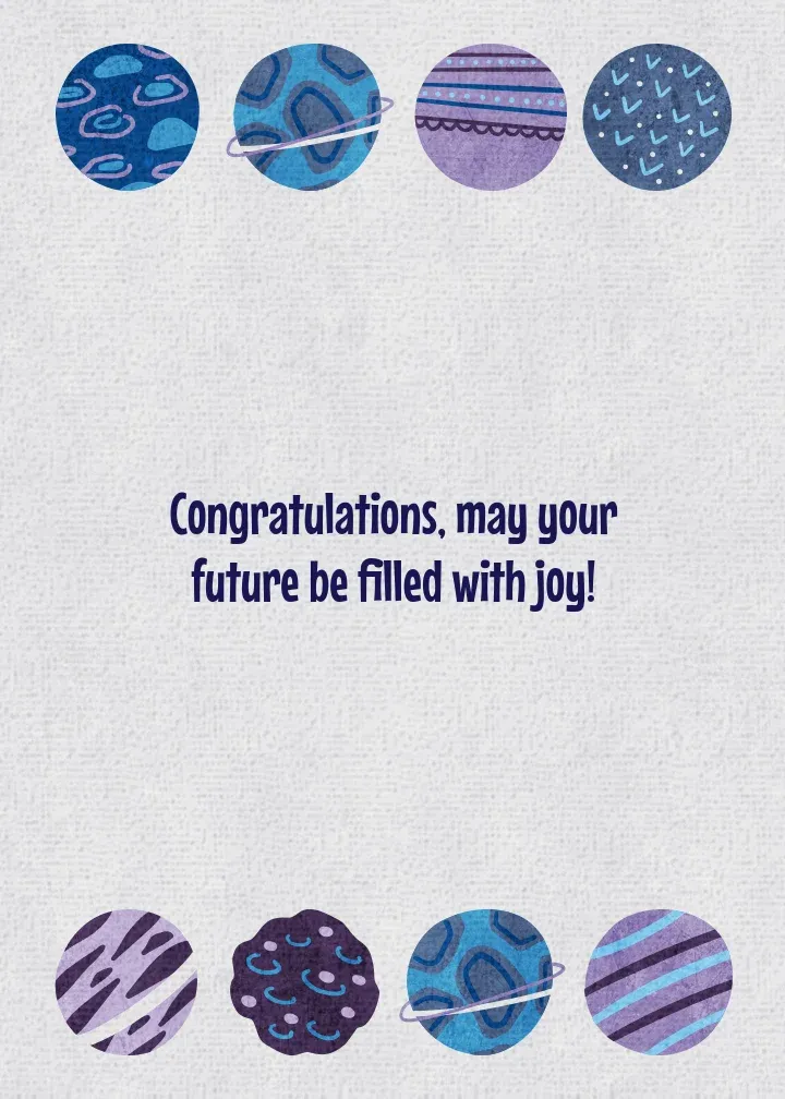 Out of This World Grad card inside right