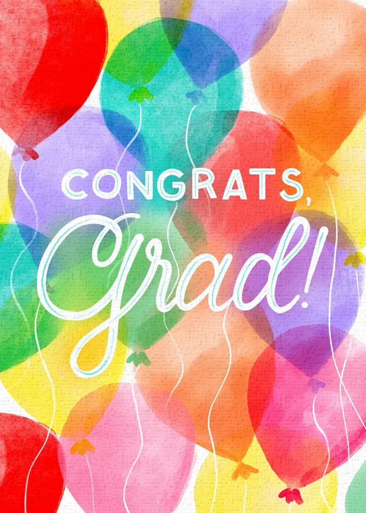 Graduation Balloons card front