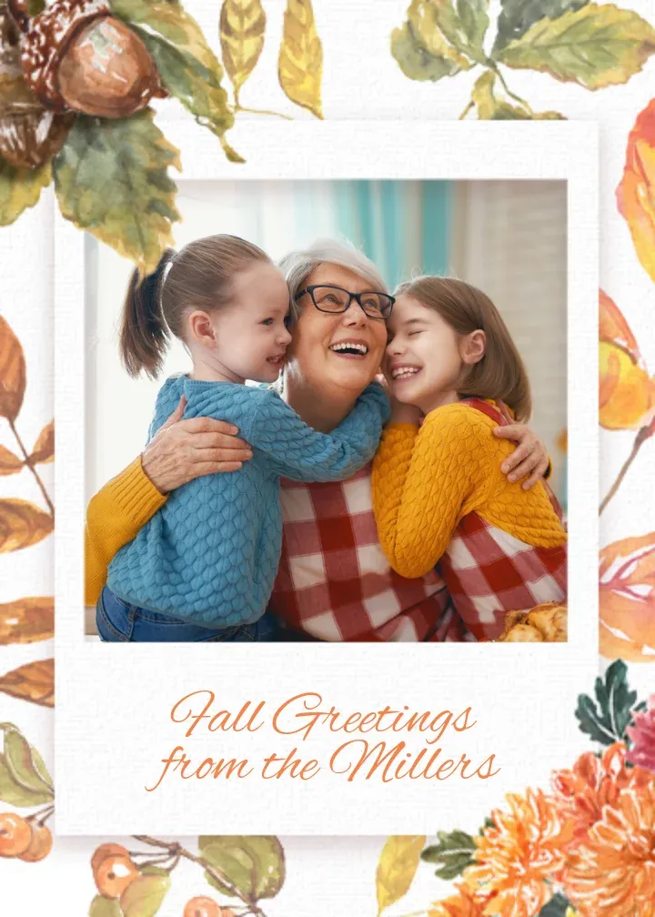 Fall Polaroid card front
