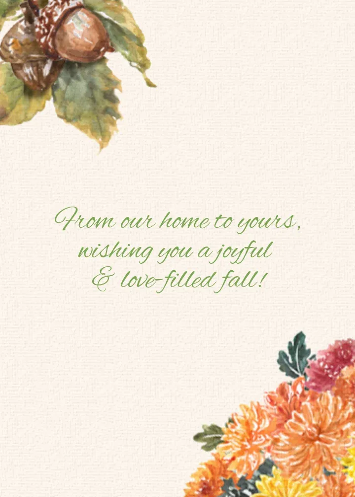 Fall Polaroid card inside right