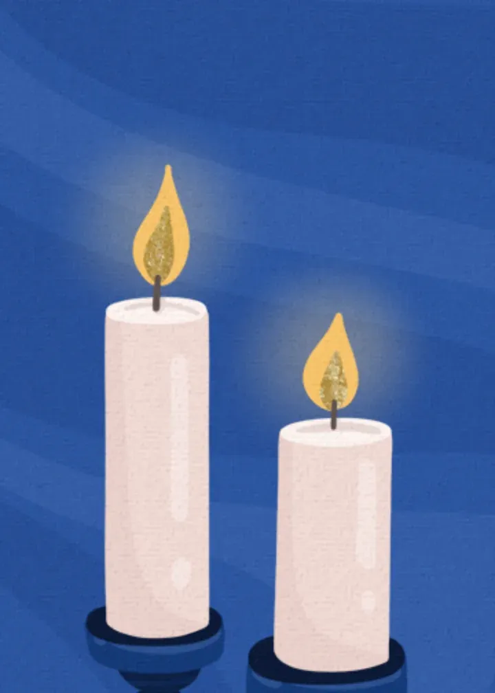 Tzom Kal Candles card inside left