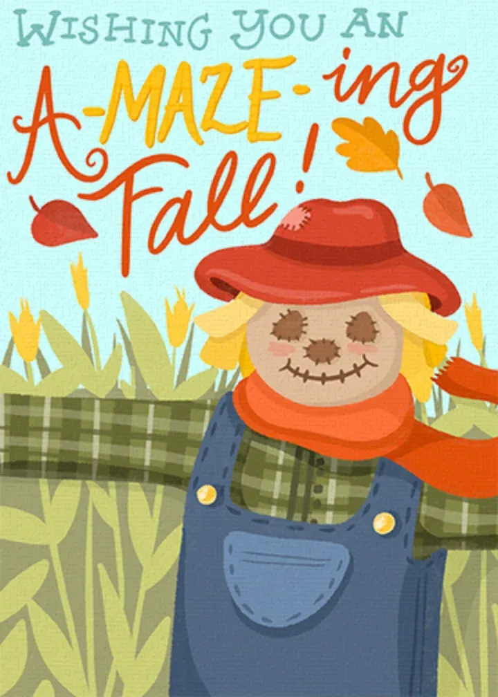 Scarecrow Fall card front