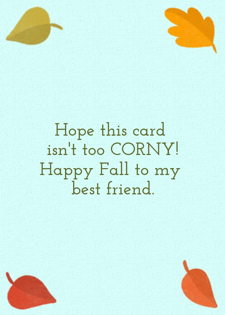 Scarecrow Fall card inside right