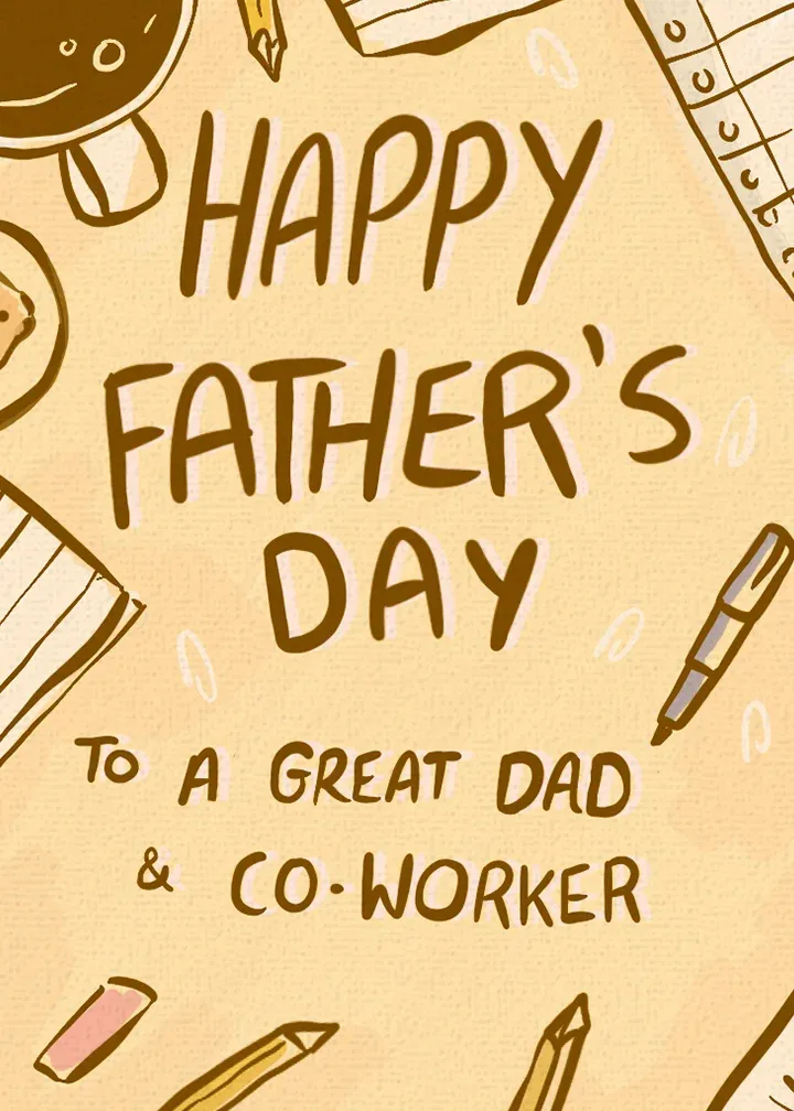 Father's Day Desk card front