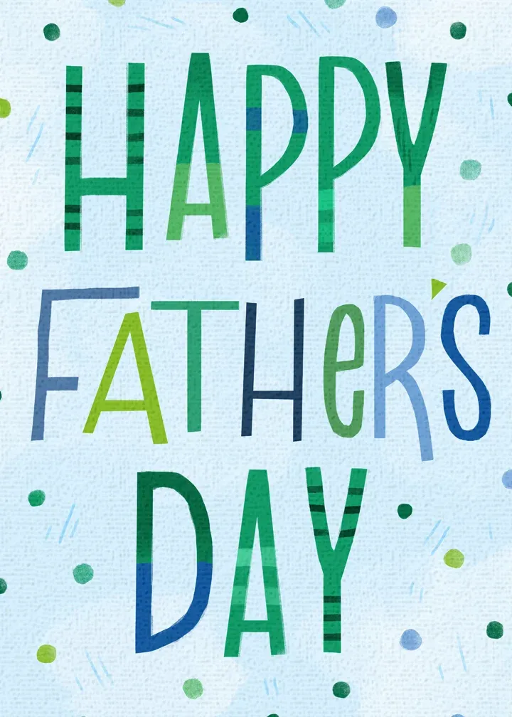 Typographic Father’s Day card front