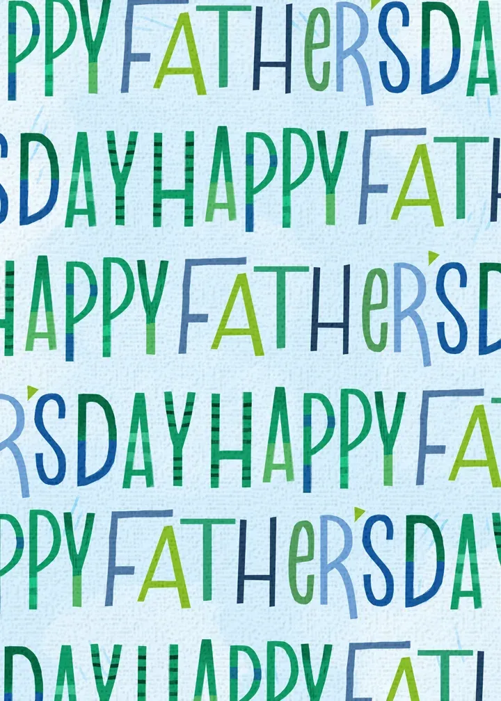 Typographic Father’s Day card inside left