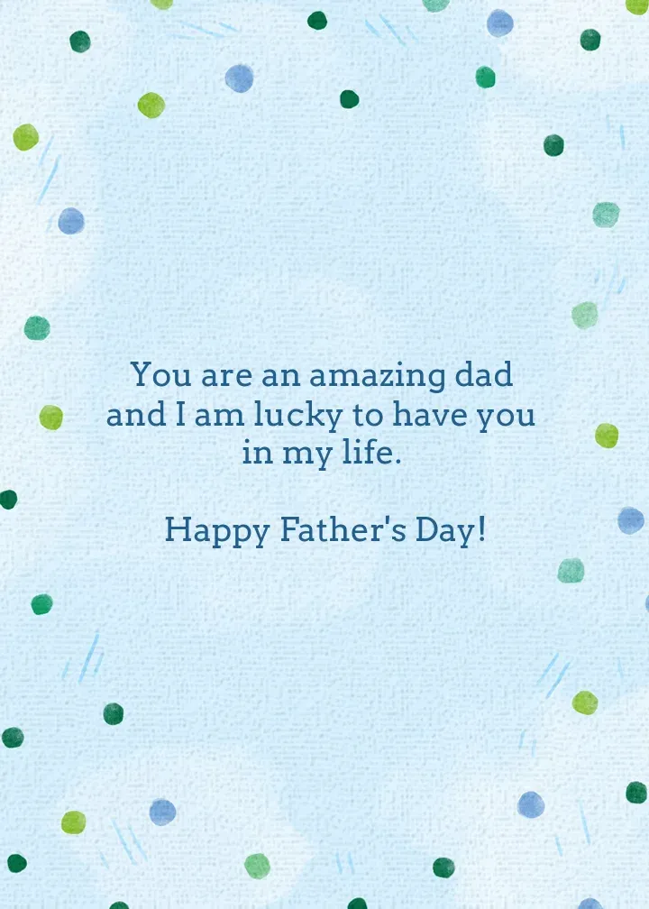 Typographic Father’s Day card inside right