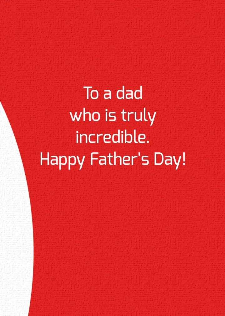 Mr. Incredible Father's Day card inside right
