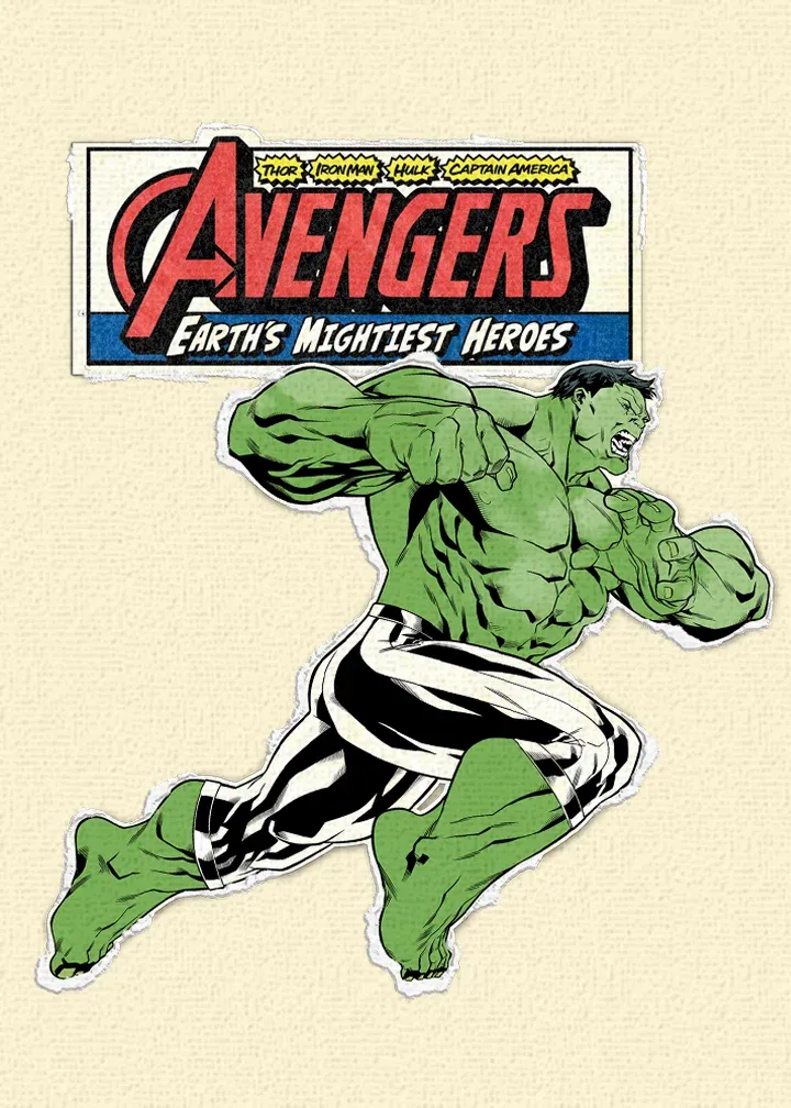 Hulk Father's Day card inside left