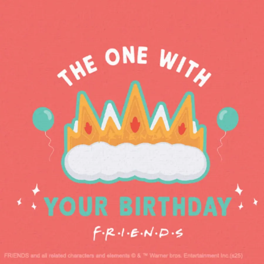 Friends | Happy Birthday Balloons card inside left
