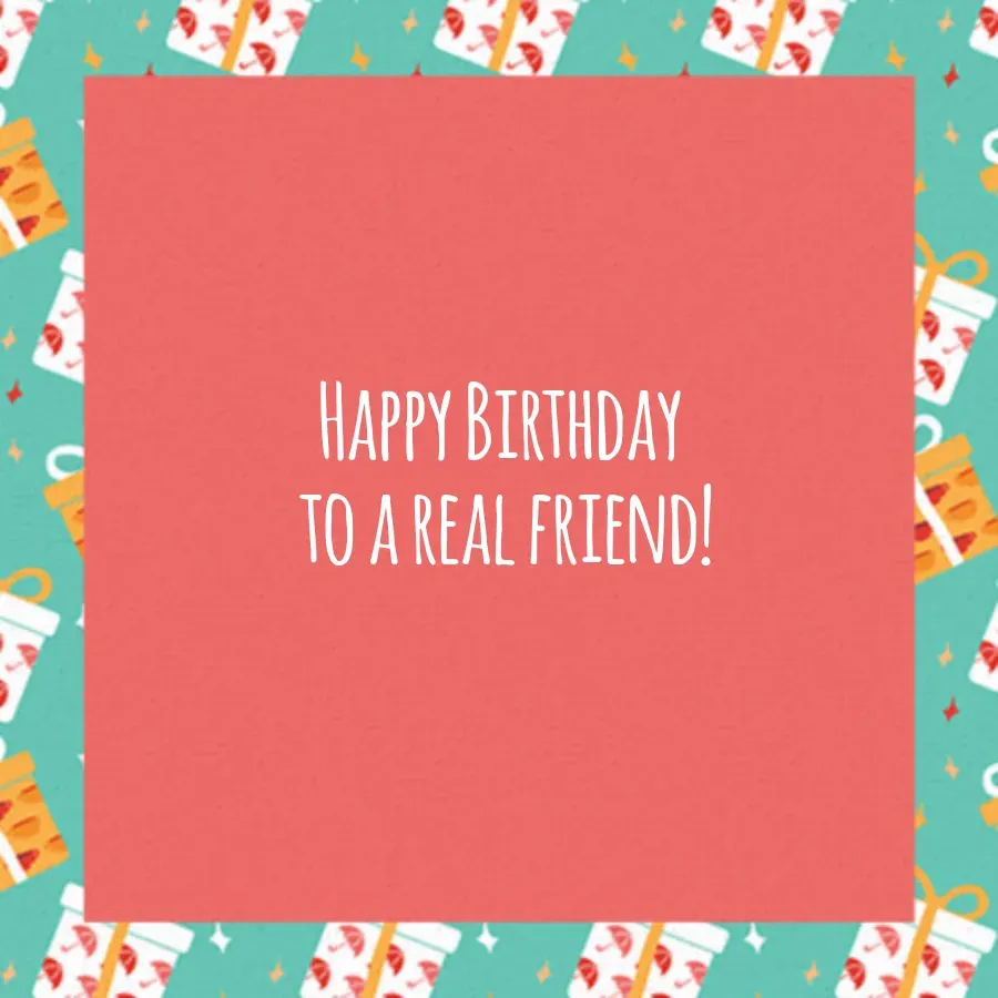 Friends | Happy Birthday Balloons card inside right