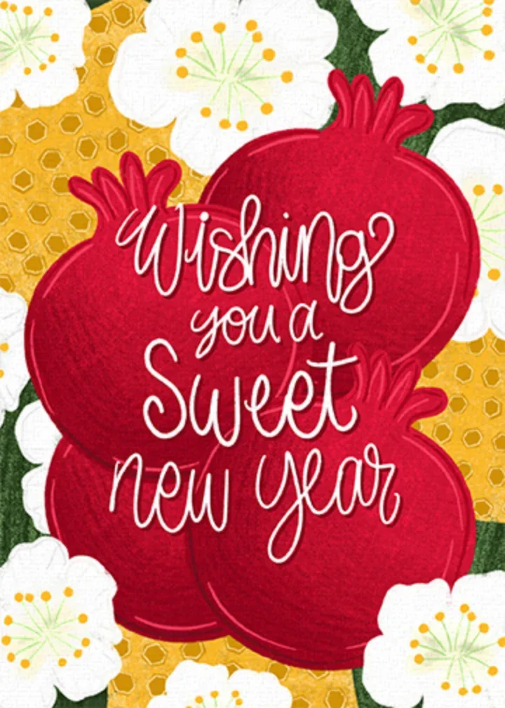Sweet New Year Wishes card front