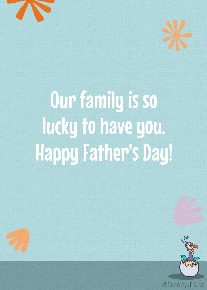 Up Father's Day card inside right