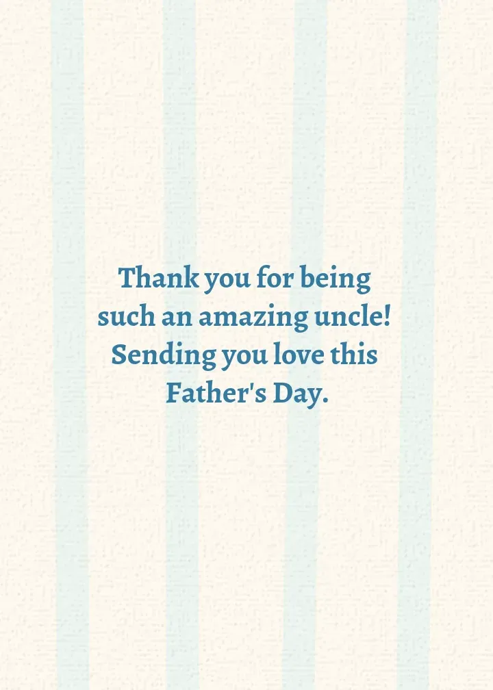 Father's Day Uncle card inside right