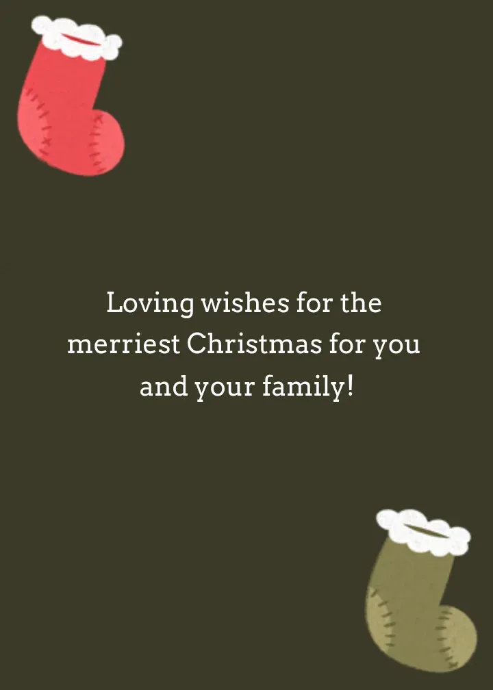 Son Family Stockings card inside right