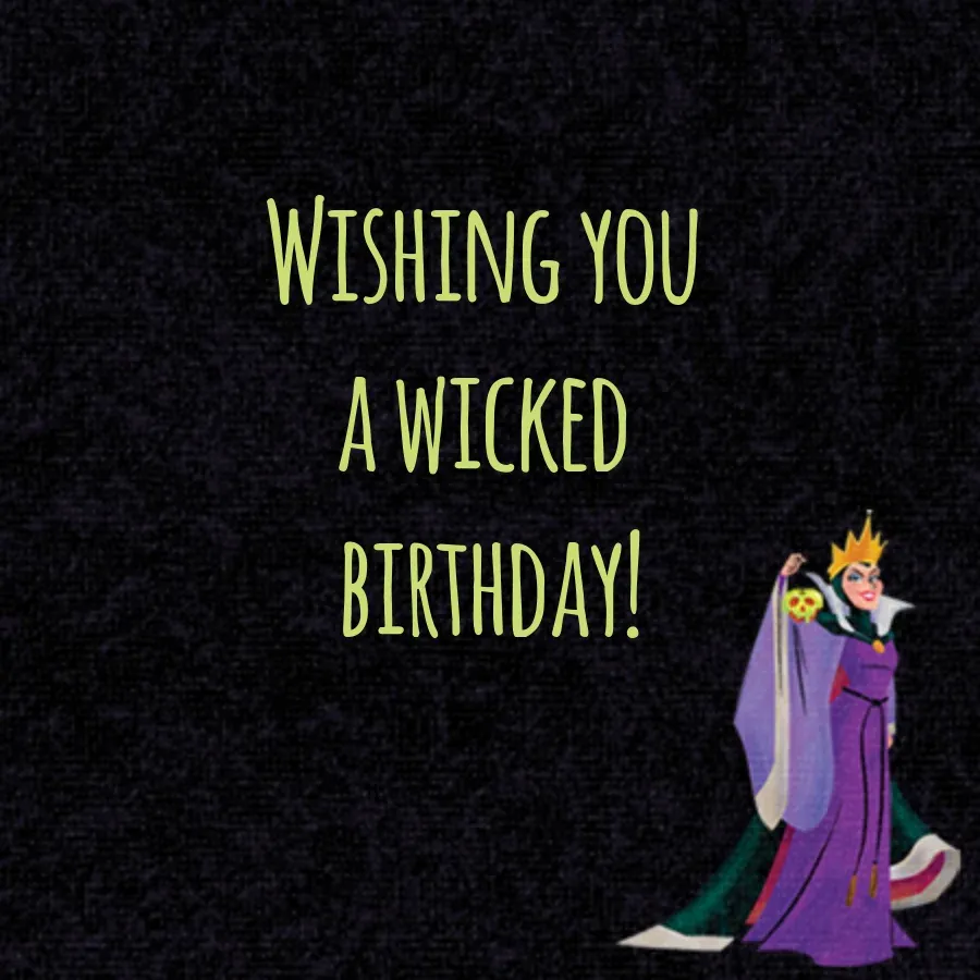 Disney Villains Birthday card inside right