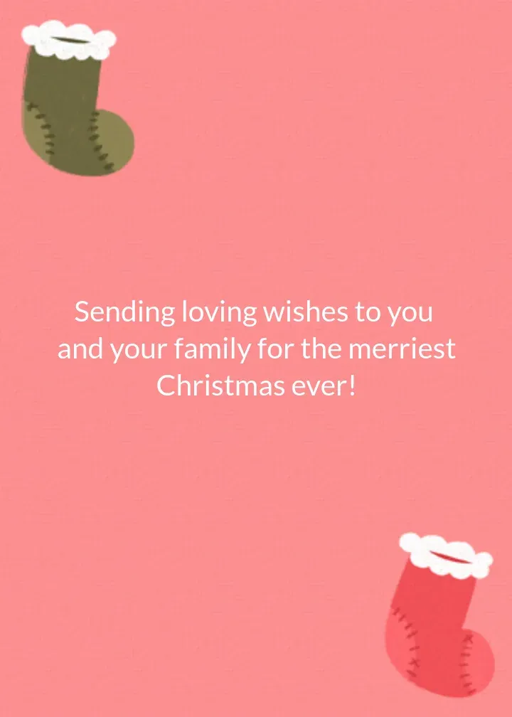 Daughter Family Stockings card inside right