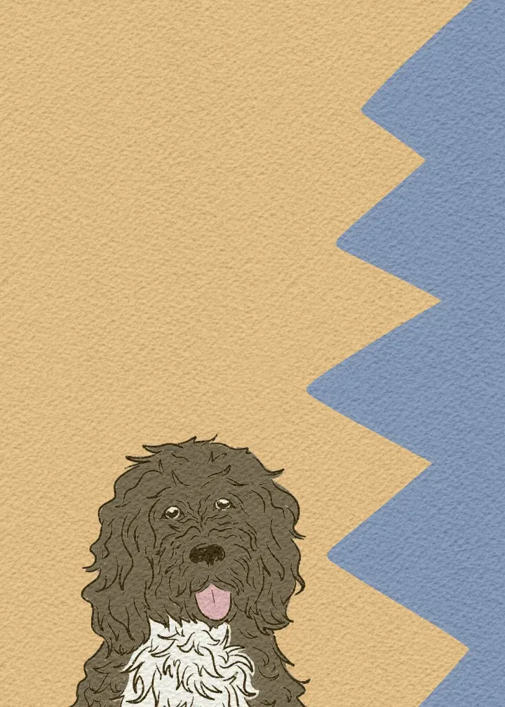 Pawther's Day Dog card inside left