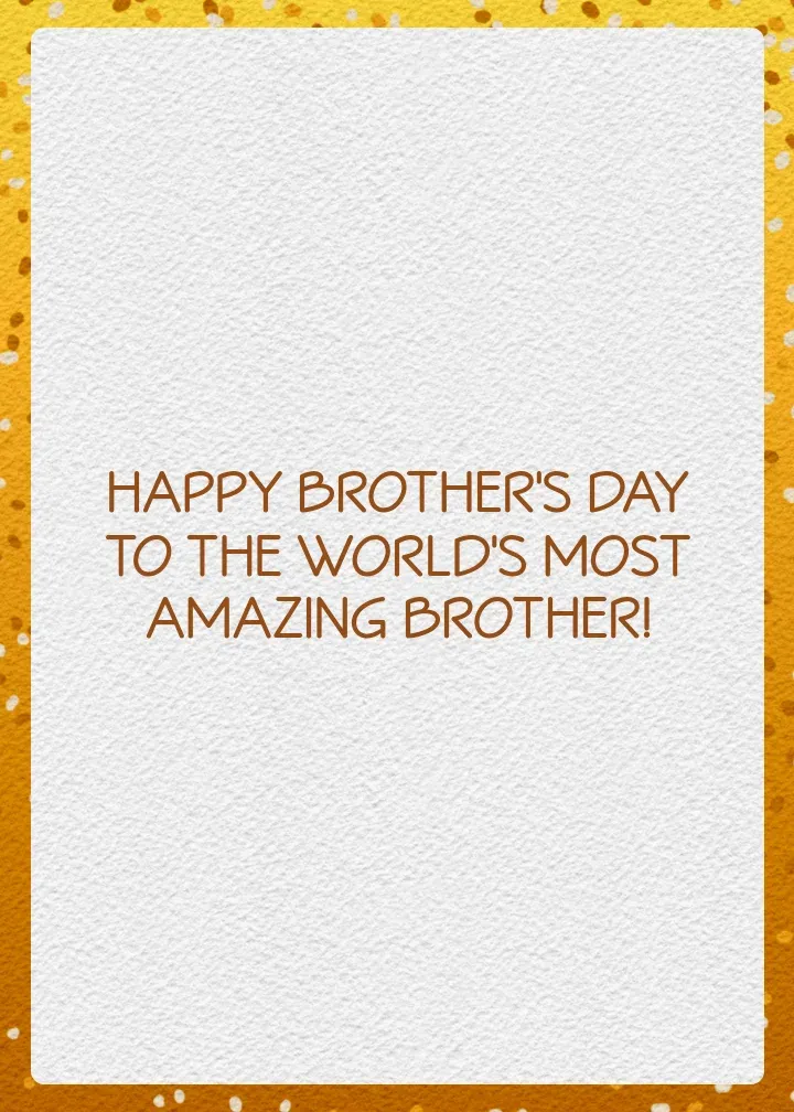 Brother's Day Rhyme Warm card inside right
