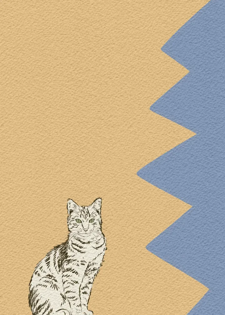 Pawther's Day Cat card inside left