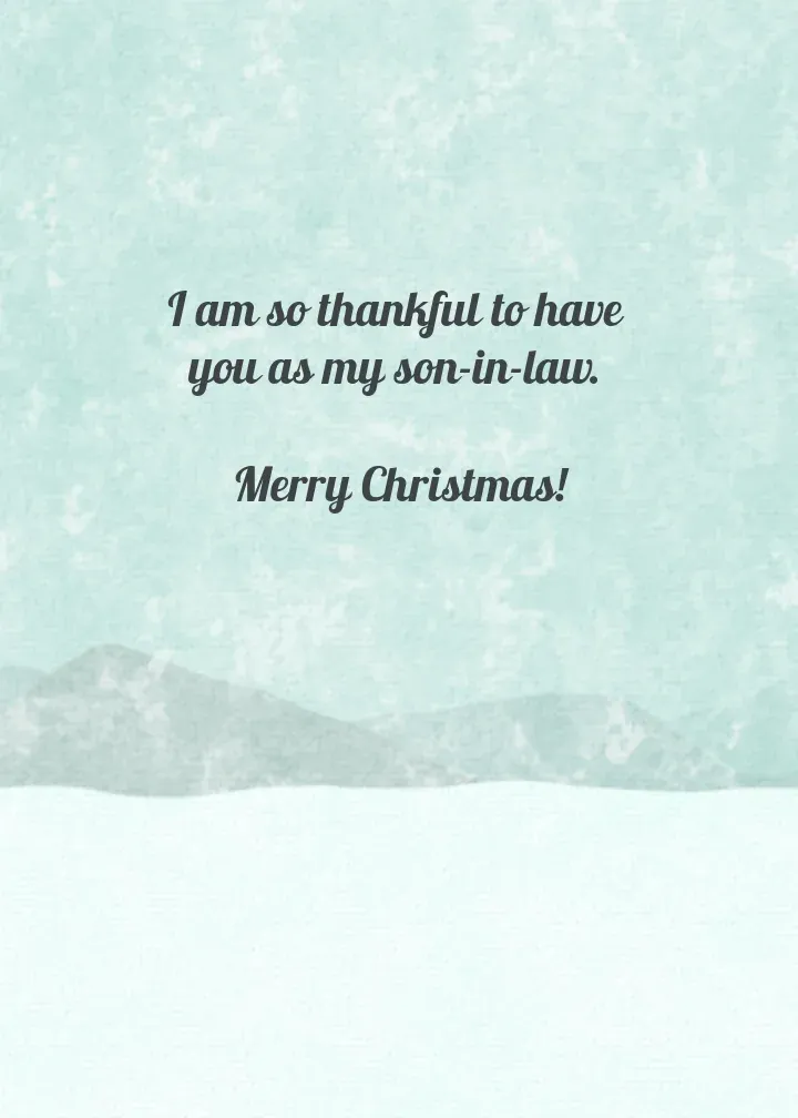 Son-in-Law Trees card inside right