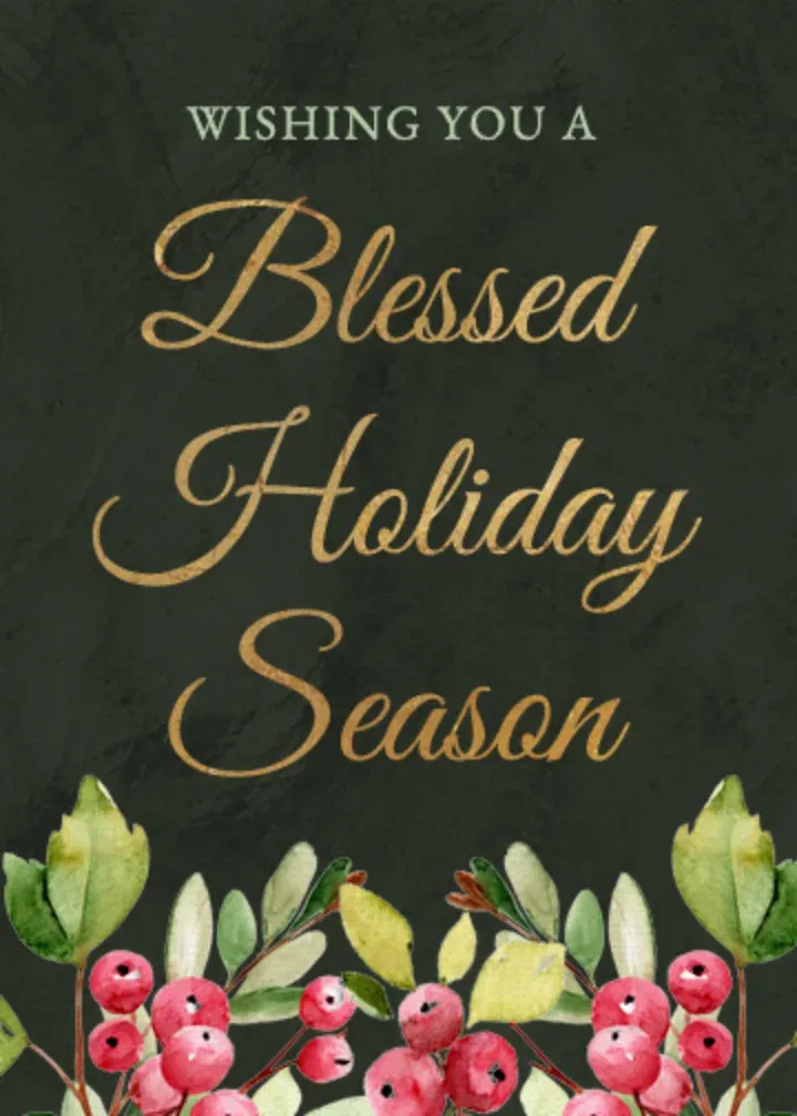Blessed Holiday Season card front