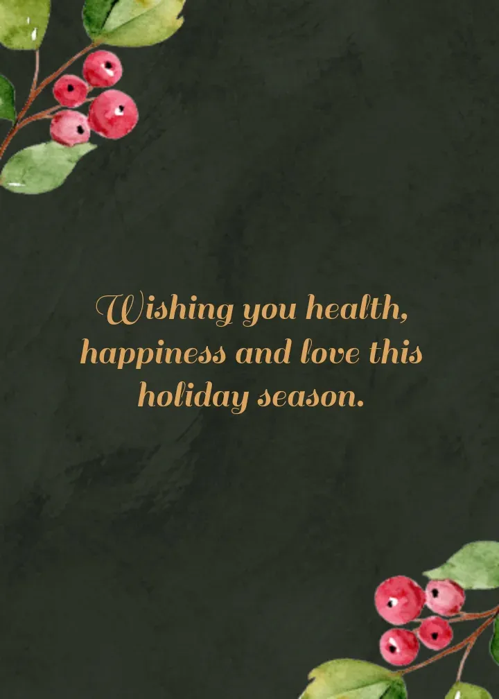Blessed Holiday Season card inside right