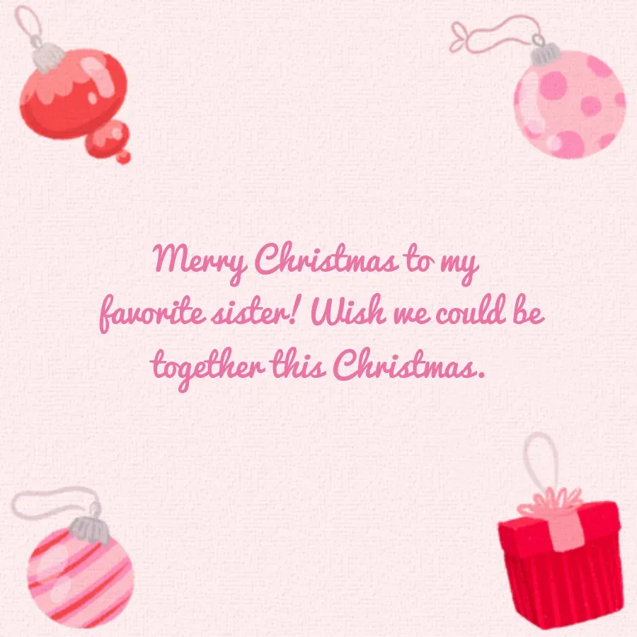 Sister Retro Ornaments card inside right