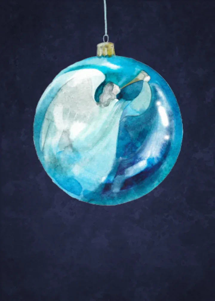 Nativity Ornaments card inside left